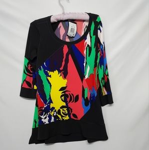NWT eva varro ladies size M multicolor Tunic.  Rep. P $148.